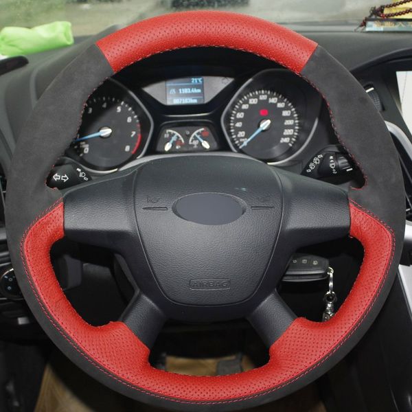 red genuine leather black suede car steering wheel cover for ford focus 3 2012-2014 kuga escape 2013-2016
red genuine leather black suede car steering wheel cover for ford focus 3 2012-2014 kuga escape 2013-2016