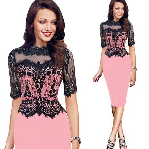 women elegant vintage lace peplum see through sleeve casual party special occasion sheath fitted bodycon one piece dress suit, White;black
women elegant vintage lace peplum see through sleeve casual party special occasion sheath fitted bodycon one piece dress suit, White;black