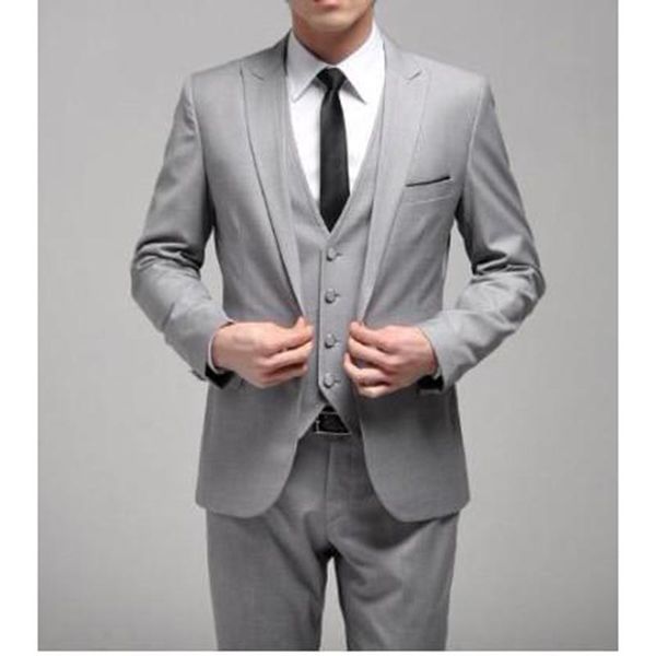 wedding suits for men slim fit grey custom made notch lapel groom tuxedo bride groom mens suit three pieces (jacket+pants+vest, White;black
wedding suits for men slim fit grey custom made notch lapel groom tuxedo bride groom mens suit three pieces (jacket+pants+vest, White;black