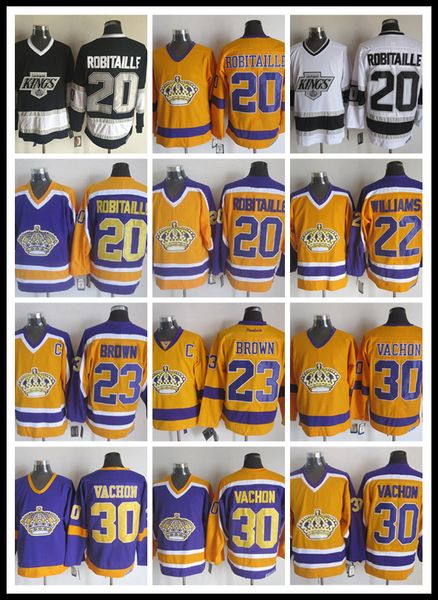 ccm men stitched kingz #20 robitaille/#22 williams/#23 brown/#30 vachon purple yellow white black ccm ice hockey jerseys, Black;red
ccm men stitched kingz #20 robitaille/#22 williams/#23 brown/#30 vachon purple yellow white black ccm ice hockey jerseys, Black;red