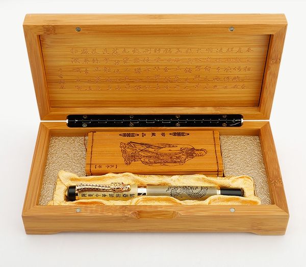 

jinhao chinese traditional culture oriental dragon fountain pen with ink pen luxury metal calligraphy with original case