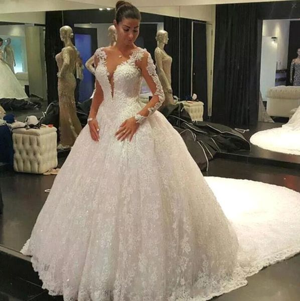 plus size country wedding dresses lace ball gown illusion back long sleeves gowns robe mariage vestido de noiva sexy, White
plus size country wedding dresses lace ball gown illusion back long sleeves gowns robe mariage vestido de noiva sexy, White
