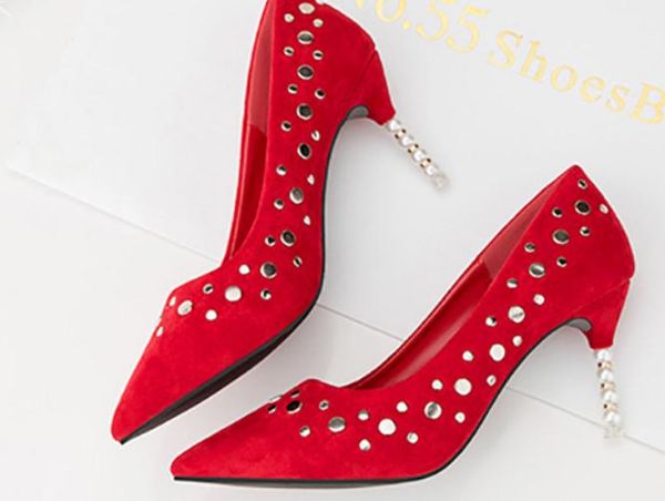 send 2018 spring new style pointed end fine heel shallow mouth suede high heel women's shoes, Black
send 2018 spring new style pointed end fine heel shallow mouth suede high heel women's shoes, Black