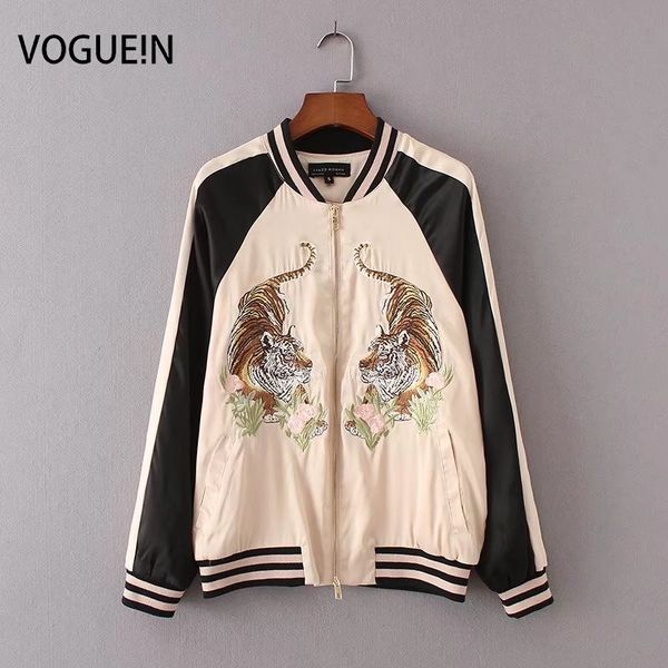 voguein new womens ladies tiger embroidered sukajan yokosuka bomber jacket coat size sml wholesale, Black;brown
voguein new womens ladies tiger embroidered sukajan yokosuka bomber jacket coat size sml wholesale, Black;brown