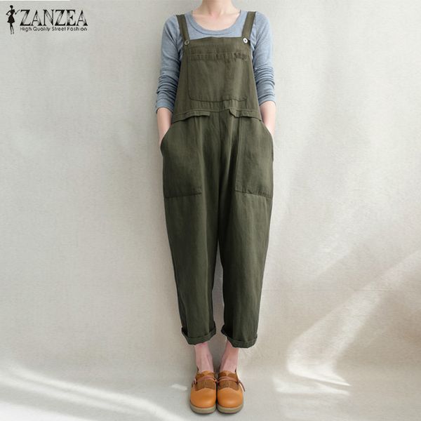 2018 oversized zanzea women casual sleeveless strappy pockets jumpsuits summer party long playsuit cotton linen overall bodysuit, Black;white
2018 oversized zanzea women casual sleeveless strappy pockets jumpsuits summer party long playsuit cotton linen overall bodysuit, Black;white