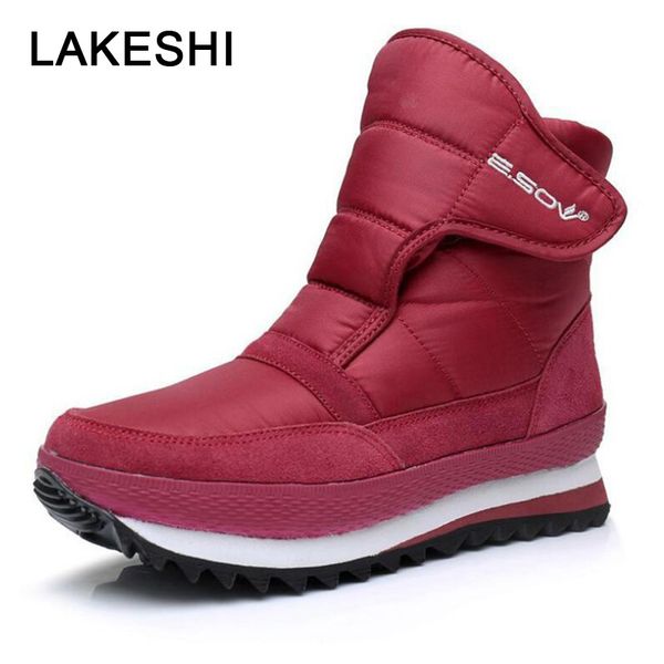 lakeshi new arrive women boots non-slip ankle boots women warm snow waterproof shoes flat platform shoes plus size 44 45, Black
lakeshi new arrive women boots non-slip ankle boots women warm snow waterproof shoes flat platform shoes plus size 44 45, Black