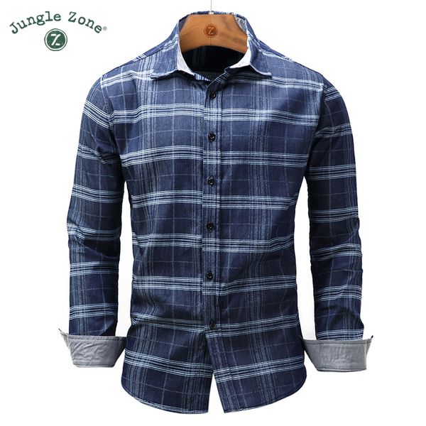 european large size plaid men's lapel shirt denim style shirt washed men's long sleeve button down shirts, White;black
european large size plaid men's lapel shirt denim style shirt washed men's long sleeve button down shirts, White;black