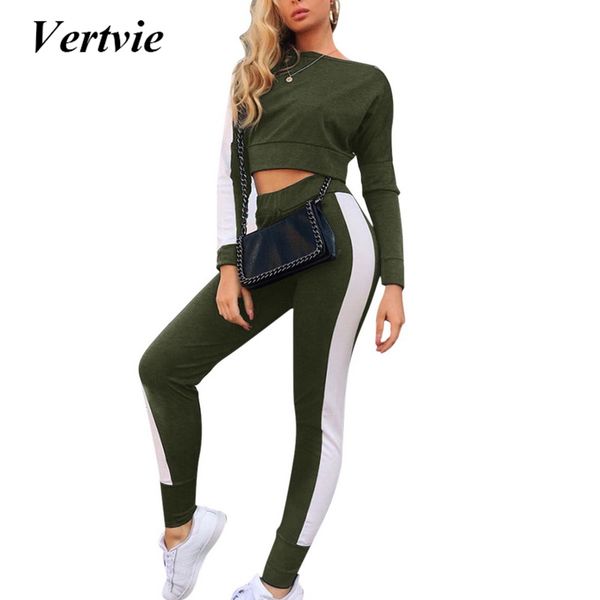 vertvie women's stitching sports suit long-sleeved wear sports + pants yoga sets running fitness training women, Black;blue 
vertvie women's stitching sports suit long-sleeved wear sports + pants yoga sets running fitness training women, Black;blue
