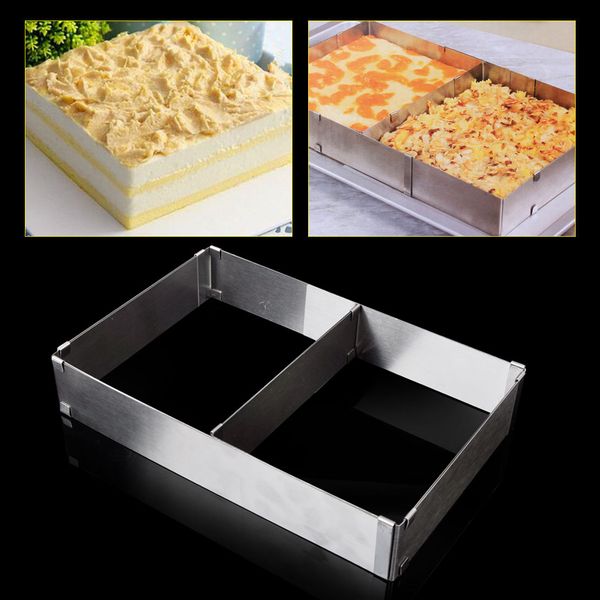 wholesale- rectangle adjustable silver stainless steel mousse cake mould ring baking tools
wholesale- rectangle adjustable silver stainless steel mousse cake mould ring baking tools