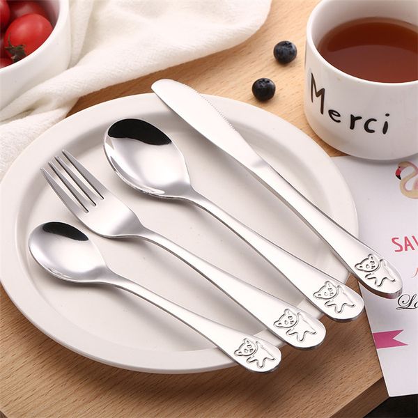 lovlely bear tableware set for kids, cute stainless steel children tableware set, 4pcs glossy silver kid's tableware set
lovlely bear tableware set for kids, cute stainless steel children tableware set, 4pcs glossy silver kid's tableware set