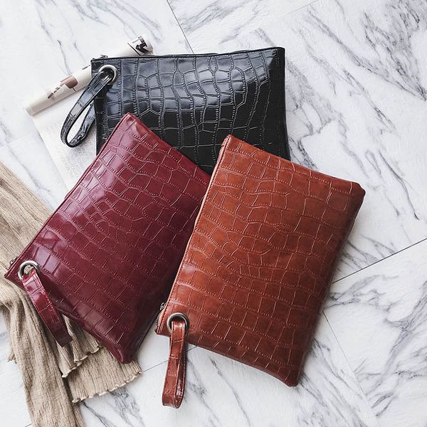 new fashion 2019 women alligator pu leather briefcase luxury handbag envelope large clutch zipper purse designer wristlet bag
new fashion 2019 women alligator pu leather briefcase luxury handbag envelope large clutch zipper purse designer wristlet bag