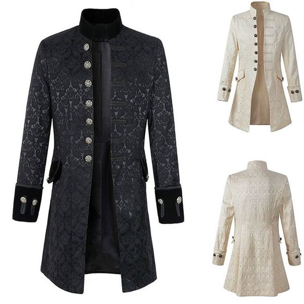 2018 men's print coat tailcoat gothic frock coat uniform costume praty simplicity praty outwear outwear clothes erkek mont 10, Black
2018 men's print coat tailcoat gothic frock coat uniform costume praty simplicity praty outwear outwear clothes erkek mont 10, Black