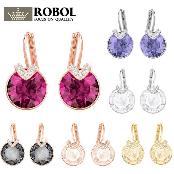 robol original swa exquisite women jewelry stud earrings bella v pierced earrings violet white gold black rose red cubic zircon, Golden;silver
robol original swa exquisite women jewelry stud earrings bella v pierced earrings violet white gold black rose red cubic zircon, Golden;silver