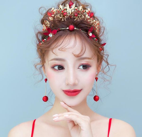 crown headwear bride retro red baroque crown wedding dress bride hair accessories, Silver
crown headwear bride retro red baroque crown wedding dress bride hair accessories, Silver