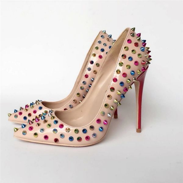 woman women lady 2019 fashion nude patent leather spikes poined toes wedding heels stiletto high heels shoes pumps 12cm 10cm, Black
woman women lady 2019 fashion nude patent leather spikes poined toes wedding heels stiletto high heels shoes pumps 12cm 10cm, Black