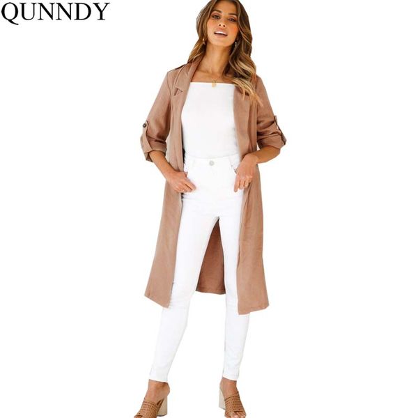 qunndy 2018 autumn winter high fashion brand woman classic trench coat long maxi waterproof raincoat business outerwear, Tan;black
qunndy 2018 autumn winter high fashion brand woman classic trench coat long maxi waterproof raincoat business outerwear, Tan;black