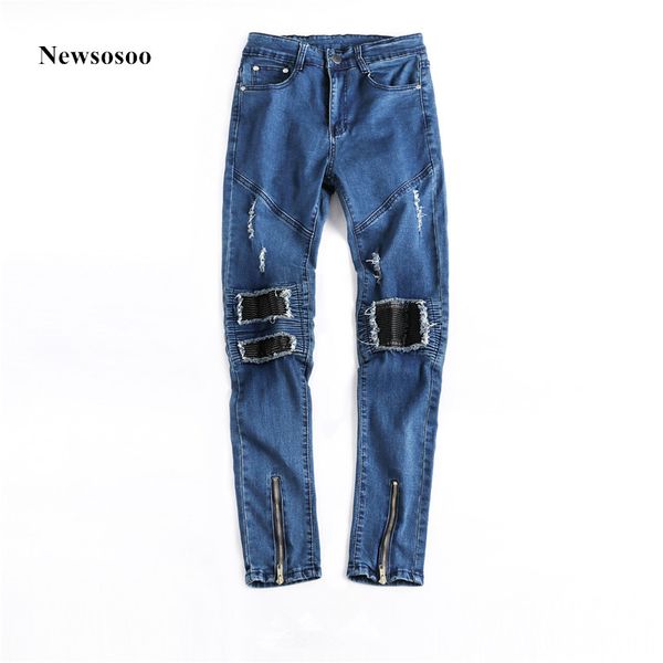 newsosoo knee ripped blue hem zipper stretch men biker jeans men motorcycle holes hip hop skinny fashion brand jeans pants
newsosoo knee ripped blue hem zipper stretch men biker jeans men motorcycle holes hip hop skinny fashion brand jeans pants