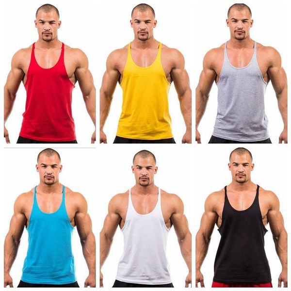 men' solid color basic training vest sports loose fitness vest men' tank running vest underwear, White;black
men' solid color basic training vest sports loose fitness vest men' tank running vest underwear, White;black