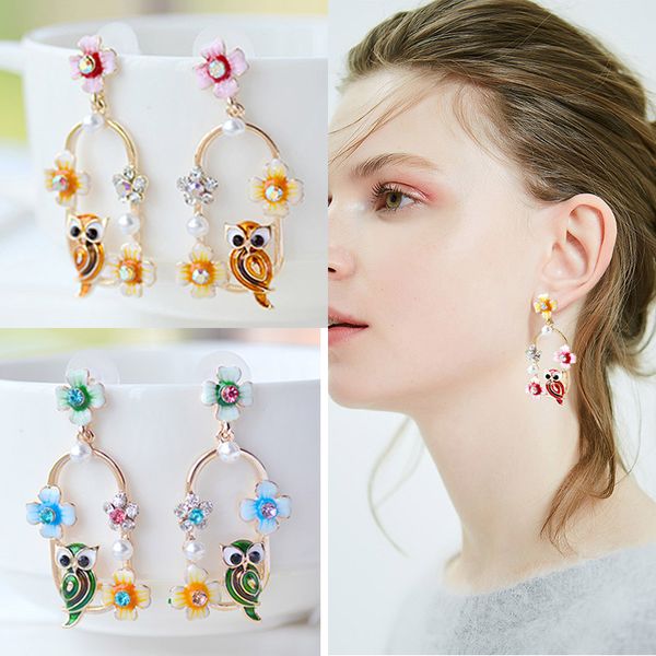 france dyxytwe owl series f branch earring for women enamel cute brand jewelry, Silver
france dyxytwe owl series f branch earring for women enamel cute brand jewelry, Silver