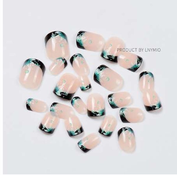 clearance sales french false nails with green flower short artificial nail tips 24pcs, Red;gold
clearance sales french false nails with green flower short artificial nail tips 24pcs, Red;gold