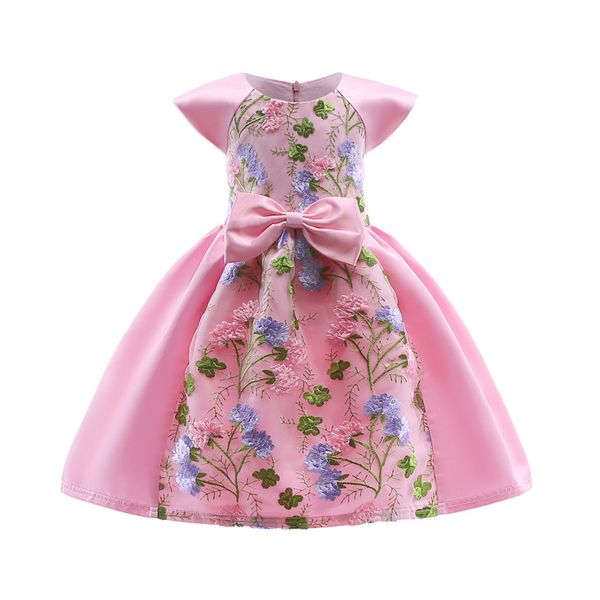 elegant girl flower dress short sleeve embroidery bowtie princess dress for 3-10years girls kids children party dinner performance dress, Red;yellow
elegant girl flower dress short sleeve embroidery bowtie princess dress for 3-10years girls kids children party dinner performance dress, Red;yellow
