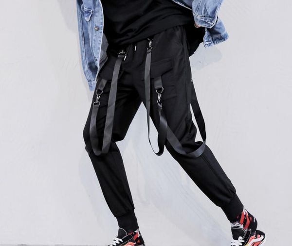 autumn men ribbons hip men punk casual hop stage joggers pants black cargo shipping nightclub trousers style costume streetwear ja ffwf
autumn men ribbons hip men punk casual hop stage joggers pants black cargo shipping nightclub trousers style costume streetwear ja ffwf