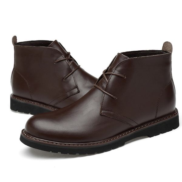 men boots footwear men low genuine cow leather winter shoes brushed warmest handmade shoes size38-46, Black 
men boots footwear men low genuine cow leather winter shoes brushed warmest handmade shoes size38-46, Black