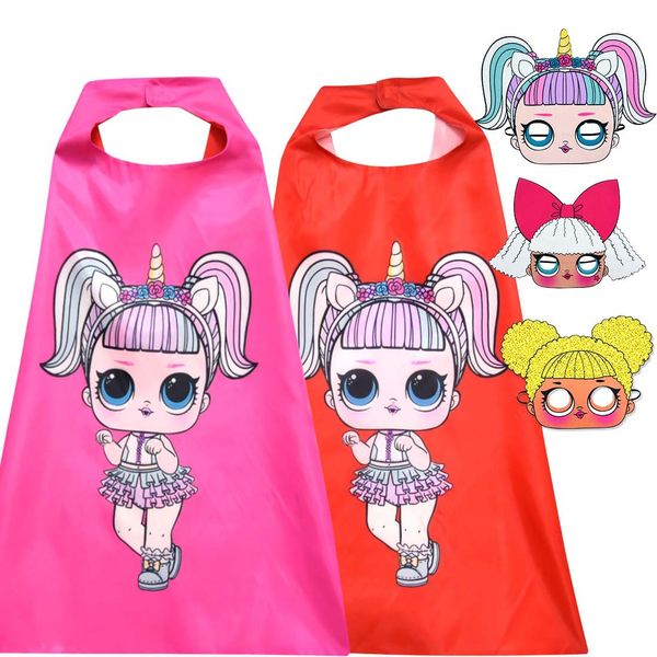 2018 new kid's cloak sets cosplay doll cartoon girl cloak + mask children's halloween costume for kids 2pcs/set, Blue
2018 new kid's cloak sets cosplay doll cartoon girl cloak + mask children's halloween costume for kids 2pcs/set, Blue