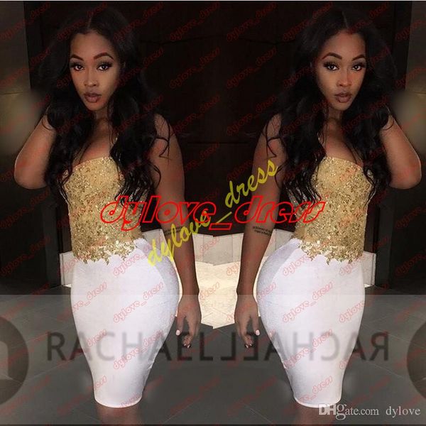 2021 elegant plus size white and gold lace short prom dresses mermaid dress graduation dresses formal dress, Black
2021 elegant plus size white and gold lace short prom dresses mermaid dress graduation dresses formal dress, Black