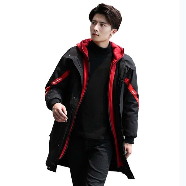 korean mens winter parkas thick warm winter parka homme long hood outerwear male fashion casual loose overcoat cold jacket man, Black
korean mens winter parkas thick warm winter parka homme long hood outerwear male fashion casual loose overcoat cold jacket man, Black