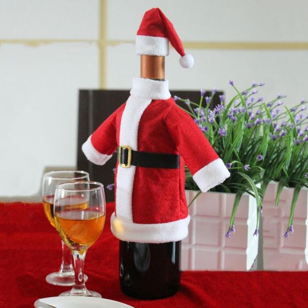 new fashion christmas decorations xmas santa claus clothes + hat bottle cover for dinner 2pcs
new fashion christmas decorations xmas santa claus clothes + hat bottle cover for dinner 2pcs