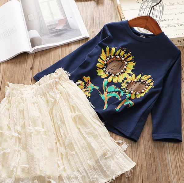 2018 autumn new boutique girls outfits cotton floral long sleeve t-shirt+ ruffle skirts 2pcs kids sets dress suits kids clothing, White
2018 autumn new boutique girls outfits cotton floral long sleeve t-shirt+ ruffle skirts 2pcs kids sets dress suits kids clothing, White