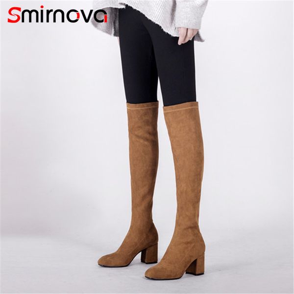 smirnova new fashion 2018 elegant high heels flock woman boots square toe over the knee boots autumn winter thigh black
smirnova new fashion 2018 elegant high heels flock woman boots square toe over the knee boots autumn winter thigh black