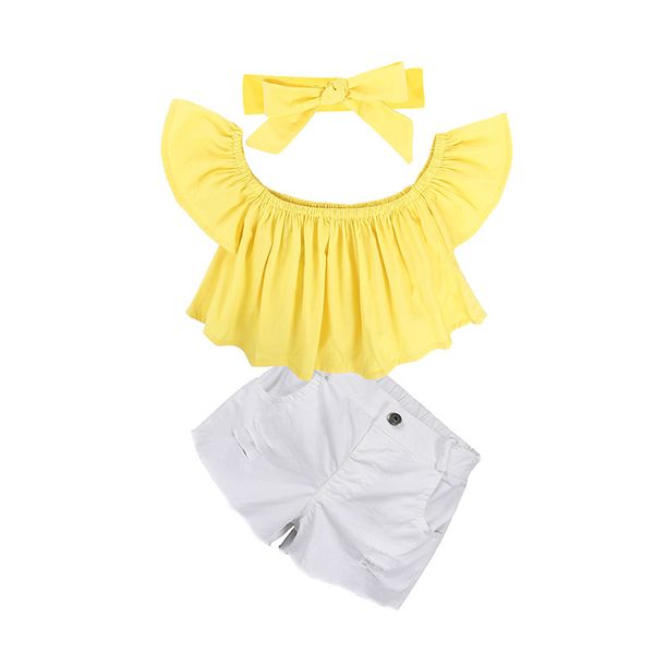 fashion buerfly sleeve off shoulder yellow white denim shorts+headband baby 3pcs outfits baby girls clothes 2018 summer
fashion buerfly sleeve off shoulder yellow white denim shorts+headband baby 3pcs outfits baby girls clothes 2018 summer