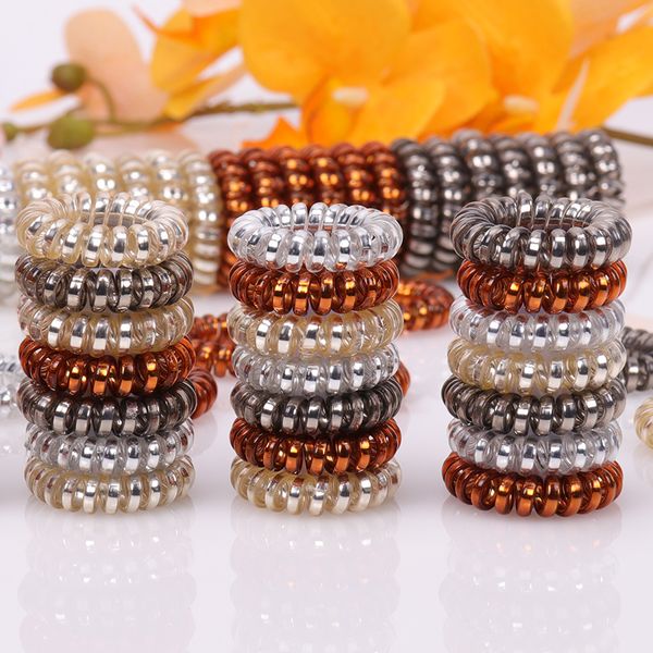 4pcs 3.6cm hair scrunchie plastic transparent telephone wire elastic hairbands hair accessories for women
4pcs 3.6cm hair scrunchie plastic transparent telephone wire elastic hairbands hair accessories for women