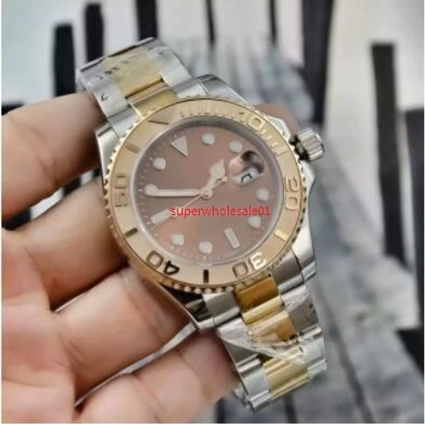 luxury men's watch 40mm 116600 316 stainless steel strap case folding buckle life waterproof 135, Slivery;brown
luxury men's watch 40mm 116600 316 stainless steel strap case folding buckle life waterproof 135, Slivery;brown