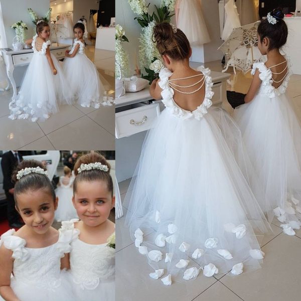 Pretty White Flower Girl Dresses With Lace Jewel Neck 3D Floral Appliques Beading Backless Girls Pageant Dress Kid Formal Wear For Weddings
Pretty White Flower Girl Dresses With Lace Jewel Neck 3D Floral Appliques Beading Backless Girls Pageant Dress Kid Formal Wear For Weddings