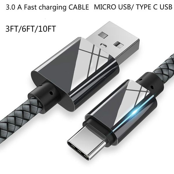 3.0 fast charging usb type c cable micro usb cable 1m-3m extra long quick charge nylon braided usb c charger cables
3.0 fast charging usb type c cable micro usb cable 1m-3m extra long quick charge nylon braided usb c charger cables
