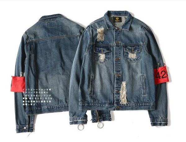 male hip-hop forum wearing patchwork denim jacket coat men jacket man man hip hop tape hole loose new men coat the beggar damage ale, Black;brown
male hip-hop forum wearing patchwork denim jacket coat men jacket man man hip hop tape hole loose new men coat the beggar damage ale, Black;brown