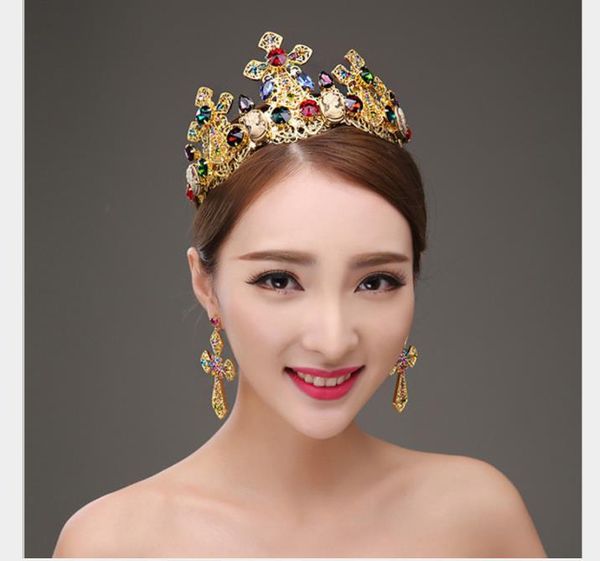 new bridal ornaments, golden crown, headwear, luxurious corolla hair ornaments, Slivery;golden
new bridal ornaments, golden crown, headwear, luxurious corolla hair ornaments, Slivery;golden
