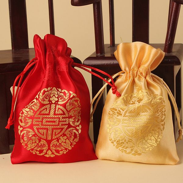 wholesale gold red drawstring gift pouch silk blessing candy bags for wedding party favor brocade jewelry packing gift bags
wholesale gold red drawstring gift pouch silk blessing candy bags for wedding party favor brocade jewelry packing gift bags