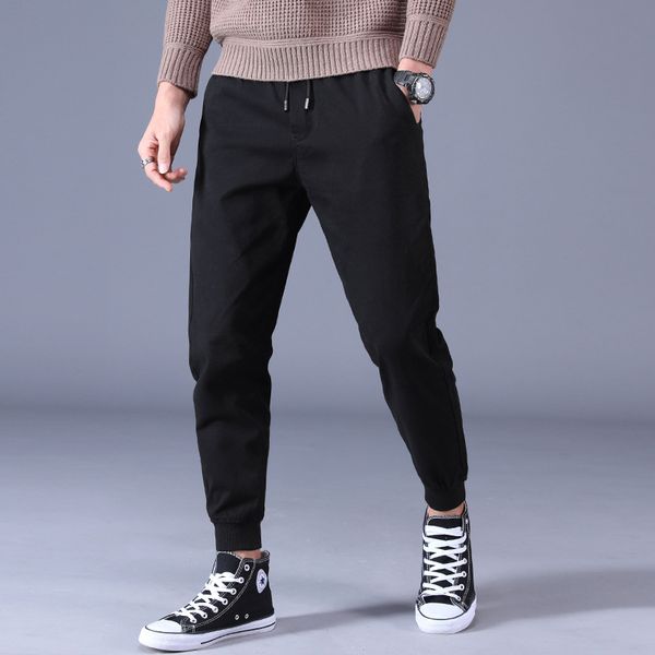 autumn men pants stretch skinny pencil pants men trousers casual solid color straight male elastic wasit bunch foot slim, Black
autumn men pants stretch skinny pencil pants men trousers casual solid color straight male elastic wasit bunch foot slim, Black