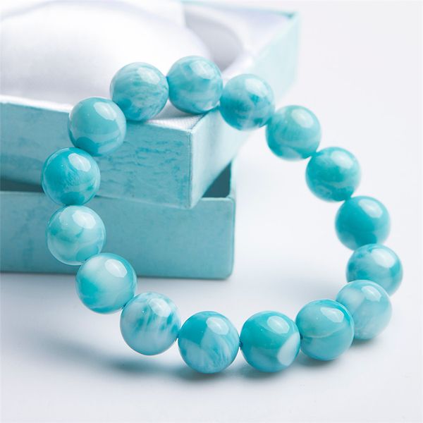 13mm genuine dominica natural blue larimar bracelet gems crystal round bead fitness stretch natural stone bracelet water pattern, Black
13mm genuine dominica natural blue larimar bracelet gems crystal round bead fitness stretch natural stone bracelet water pattern, Black