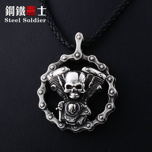 steel soldier punk skull motorcycles engine pendant stainless steel rock biker gothic cross men pendant, Silver
steel soldier punk skull motorcycles engine pendant stainless steel rock biker gothic cross men pendant, Silver