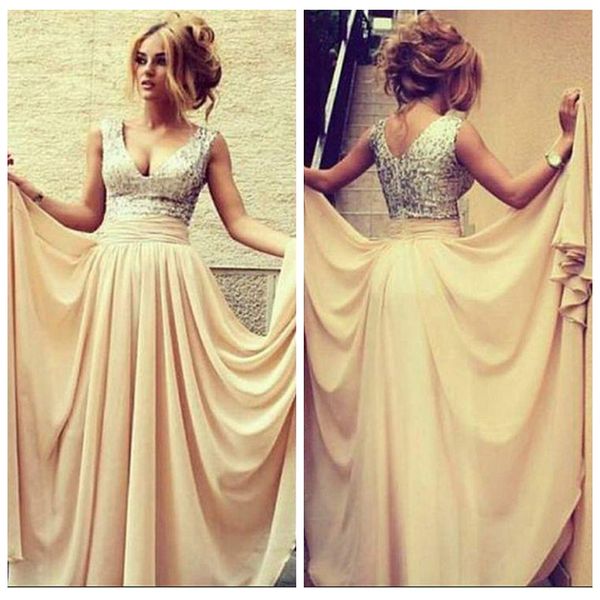 2018 v-neck silver sequins bridesmaid dress a-line prom dresses exquisite sequins decorated chiffon formal honor of maid, White;pink
2018 v-neck silver sequins bridesmaid dress a-line prom dresses exquisite sequins decorated chiffon formal honor of maid, White;pink