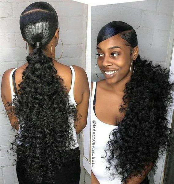 african american kinky curly ponytail hair piece clip ins brazilian virgin hair closure ponytail hair extension(140g 20", natural black
african american kinky curly ponytail hair piece clip ins brazilian virgin hair closure ponytail hair extension(140g 20", natural black