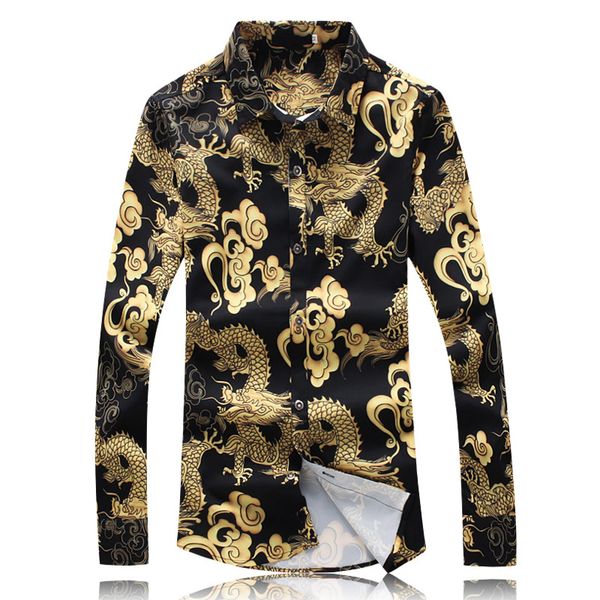 2018 chinese style male shirt dragon pattern long sleeve shirts for men plus 5xl fashion designer mens slim casual dress shirts, White;black
2018 chinese style male shirt dragon pattern long sleeve shirts for men plus 5xl fashion designer mens slim casual dress shirts, White;black
