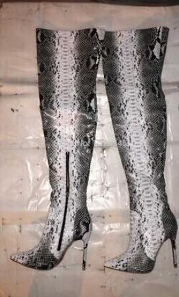 2018 fashion women over knee high gladiator boots thin heel snakeskin print leather booties thigh high tall gladiator boots dress bota, Black
2018 fashion women over knee high gladiator boots thin heel snakeskin print leather booties thigh high tall gladiator boots dress bota, Black