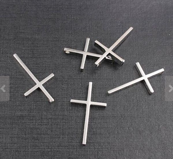 gnayy in bulk jewelry 5pcs/ lot high polished stainless steel silver huge 22*40mm cross pendant charms no chain for women men