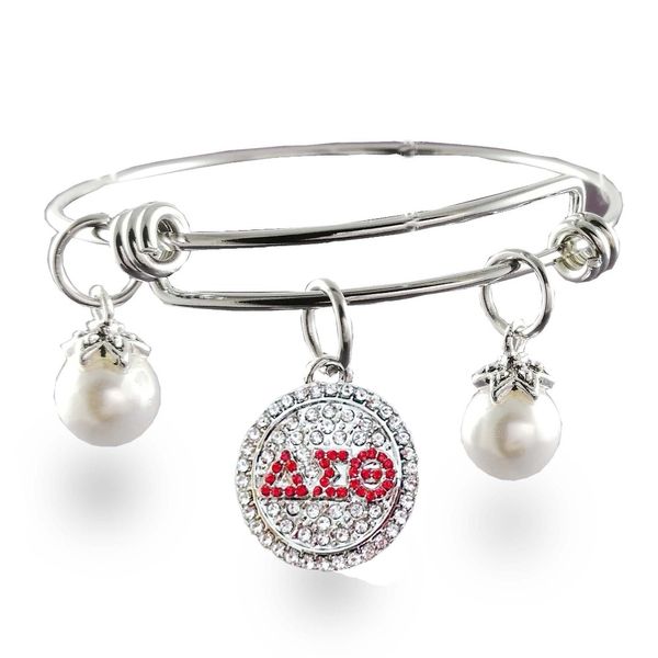 greek adjustable stainless steel delta sigma theta sorority charm dst expandable bangle, White
greek adjustable stainless steel delta sigma theta sorority charm dst expandable bangle, White